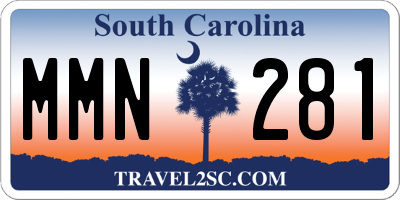SC license plate MMN281