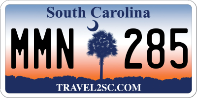 SC license plate MMN285