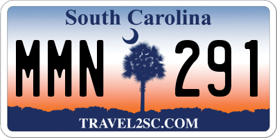 SC license plate MMN291