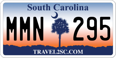 SC license plate MMN295