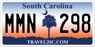 SC license plate MMN298