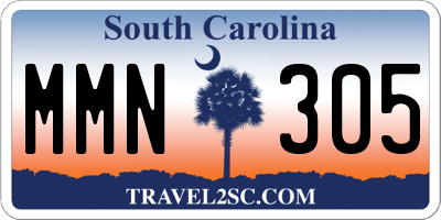 SC license plate MMN305