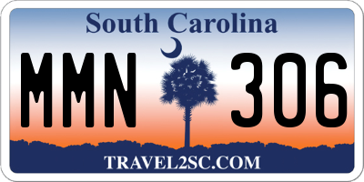 SC license plate MMN306