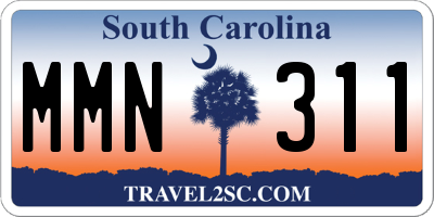 SC license plate MMN311