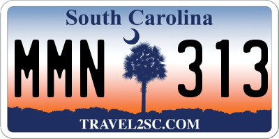 SC license plate MMN313