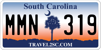 SC license plate MMN319