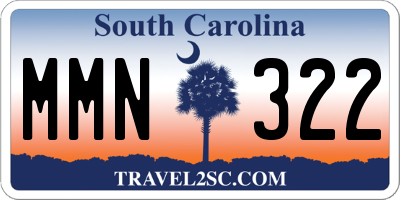 SC license plate MMN322