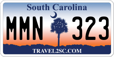 SC license plate MMN323