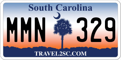 SC license plate MMN329