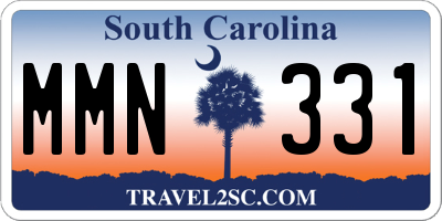 SC license plate MMN331