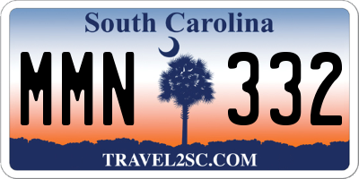 SC license plate MMN332
