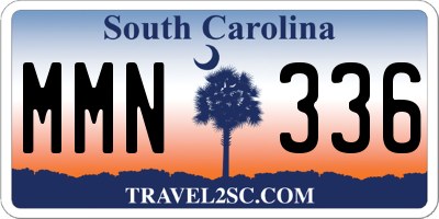 SC license plate MMN336