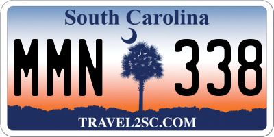 SC license plate MMN338