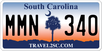 SC license plate MMN340