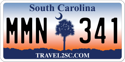 SC license plate MMN341