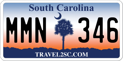 SC license plate MMN346