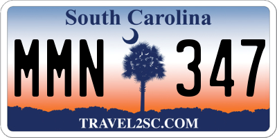 SC license plate MMN347