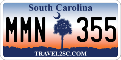 SC license plate MMN355