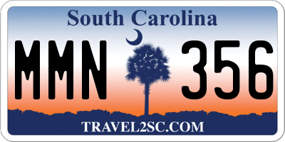 SC license plate MMN356