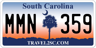 SC license plate MMN359