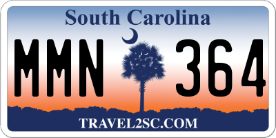 SC license plate MMN364