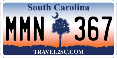 SC license plate MMN367