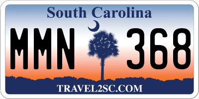 SC license plate MMN368