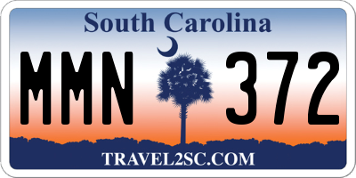 SC license plate MMN372
