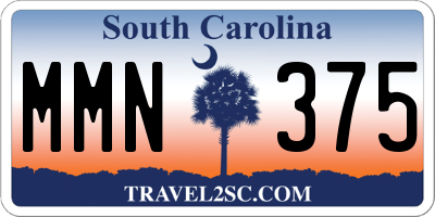 SC license plate MMN375