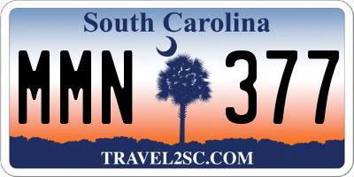 SC license plate MMN377