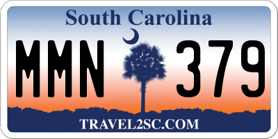 SC license plate MMN379