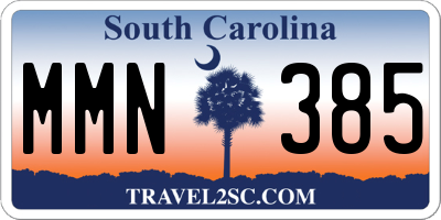 SC license plate MMN385