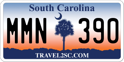 SC license plate MMN390