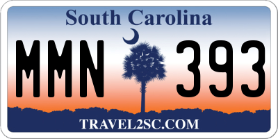 SC license plate MMN393