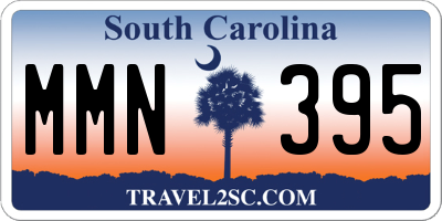 SC license plate MMN395