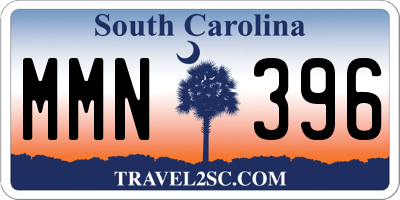 SC license plate MMN396