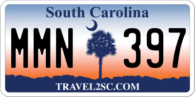 SC license plate MMN397