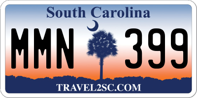 SC license plate MMN399