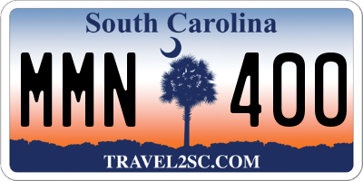SC license plate MMN400