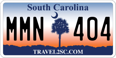 SC license plate MMN404