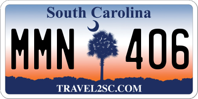SC license plate MMN406