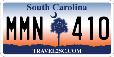 SC license plate MMN410