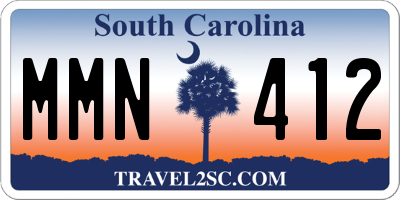 SC license plate MMN412