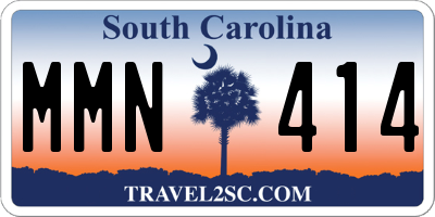 SC license plate MMN414