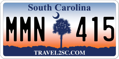 SC license plate MMN415
