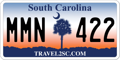 SC license plate MMN422