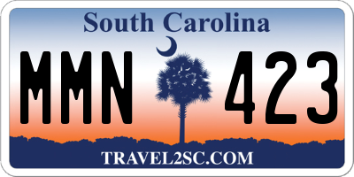 SC license plate MMN423