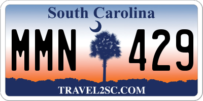 SC license plate MMN429