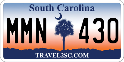 SC license plate MMN430