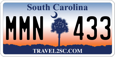 SC license plate MMN433